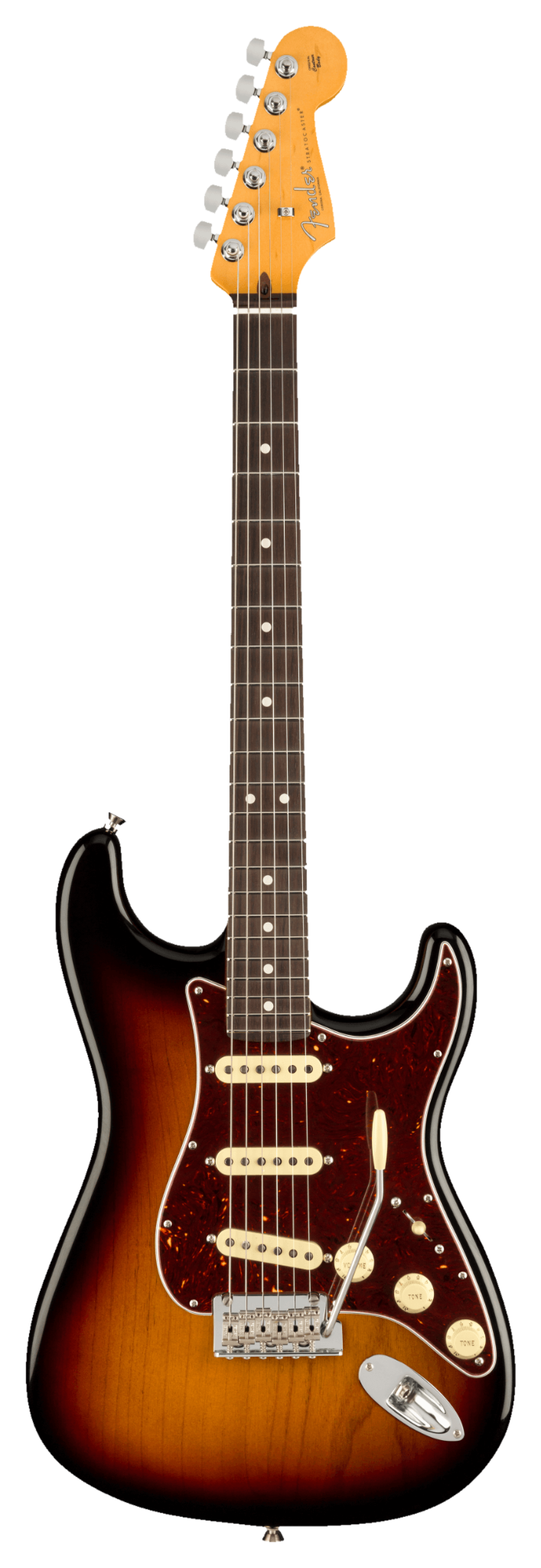 Guitarra Fender Stratocaster USA em acabamento sunburst
